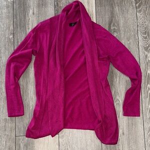 Women's Fuchsia Open Front Sweater